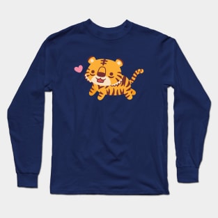 Cute Little Prancing Tiger Long Sleeve T-Shirt